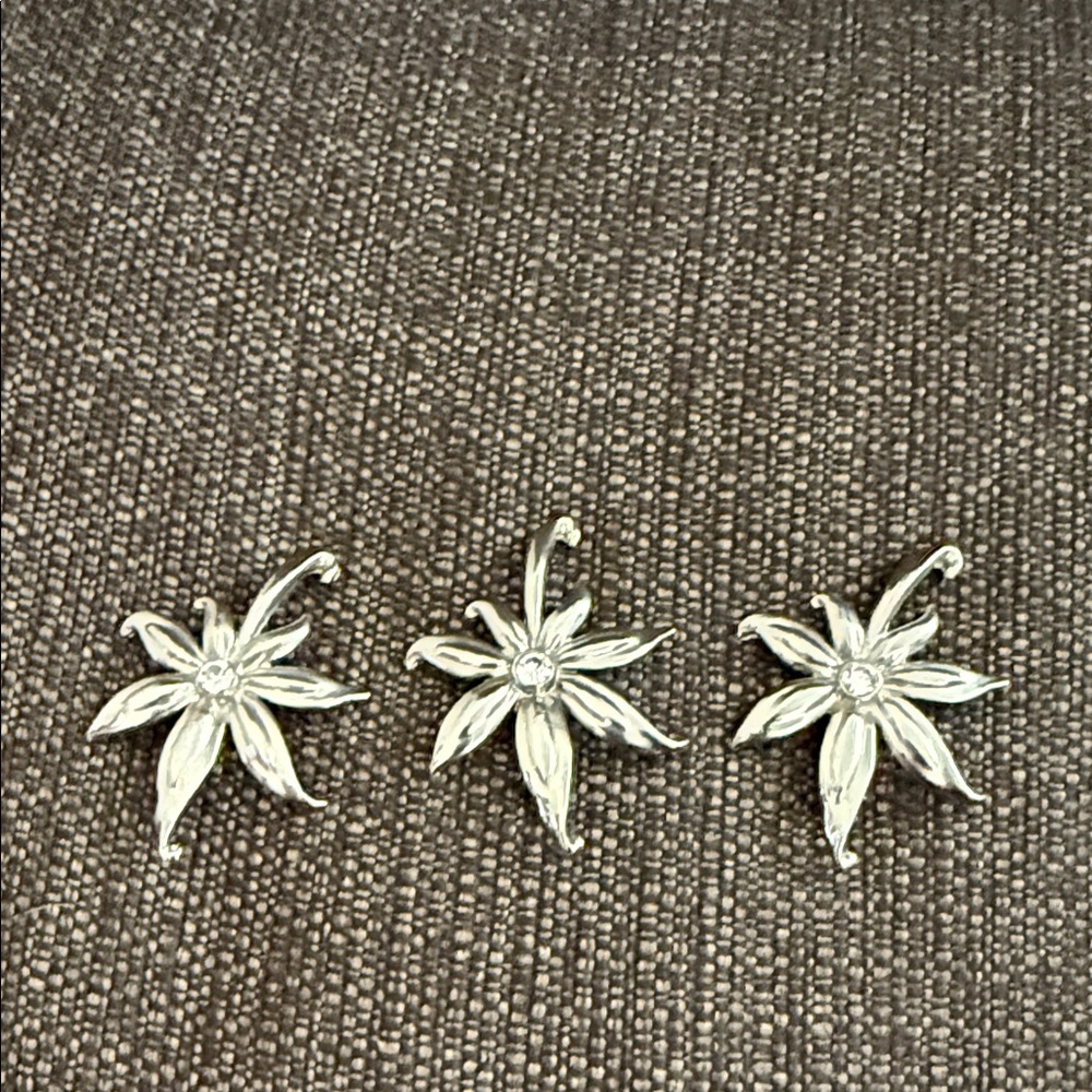 Elegant Silver Floral brooch